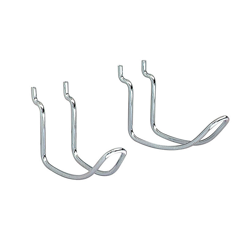 CRAWFORD - Crawford Zinc Plated Silver Steel 3 in. Peg Hooks 2 pk