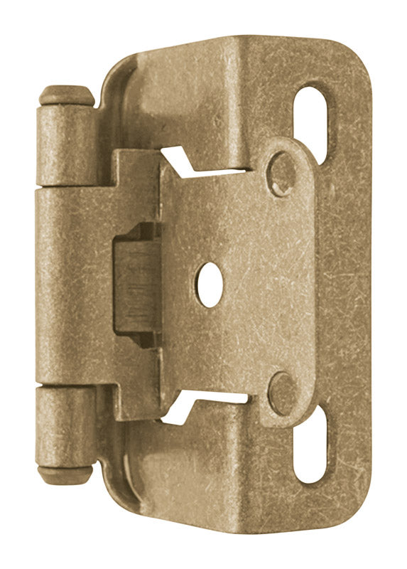 AMEROCK - Amerock 1-1/2 in. W X 2-1/4 in. L Burnished Brass Steel Self-Closing Hinge 2 pk