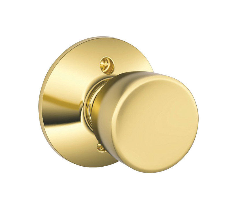 SCHLAGE - Schlage Bell Bright Brass Dummy Knob Right or Left Handed [F170BEL605]