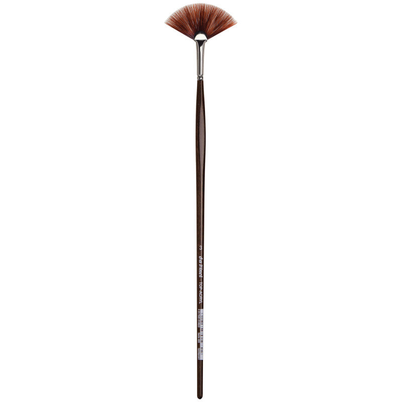 TOP-ACRYL Red-Brown Brush, Synthetic, Acrylic & Oil, Fan, Series 485, Size 3