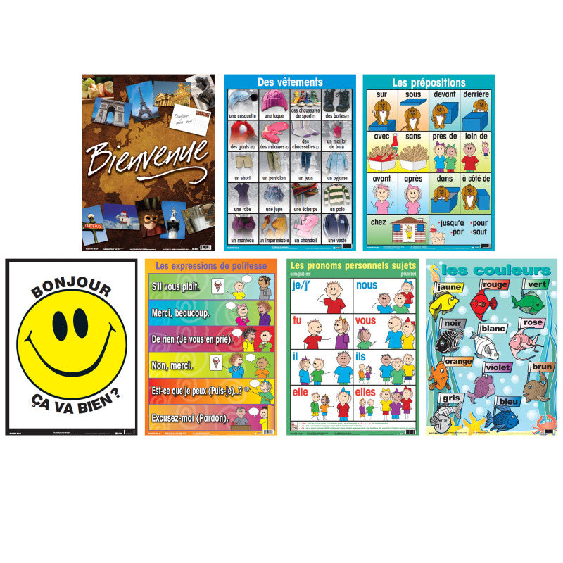 POSTER PALS - French Essential Classroom Posters Set II