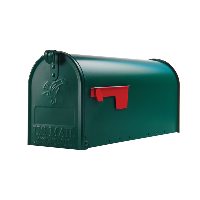 SOLAR GROUP - Gibraltar Mailboxes Elite Classic Galvanized Steel Post Mount Green Mailbox [E1100GAM]