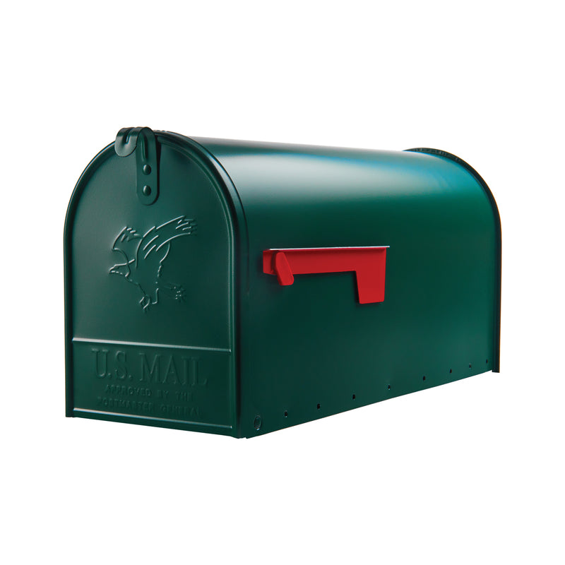 SOLAR GROUP - Gibraltar Mailboxes Elite Classic Galvanized Steel Post Mount Green Mailbox [E1600GAM]