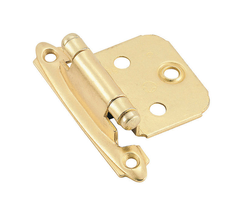 AMEROCK - Amerock 1-13/16 in. W X 2-3/4 in. L Polished Brass Steel Self-Closing Hinge 2 pk