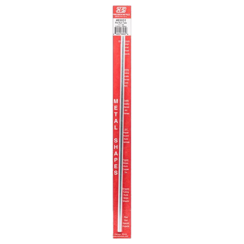 K&S - K&S 1/4 in. D X 12 in. L Round Aluminum Tube