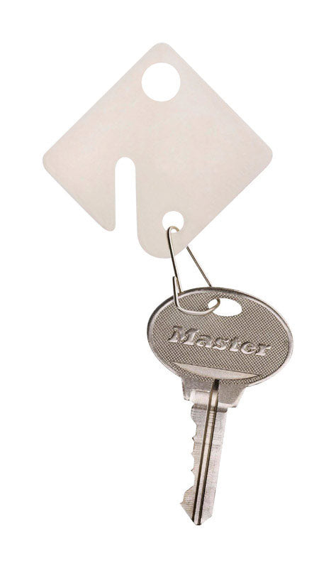 MASTER LOCK - Master Lock Plastic White Rectangle Key Tag