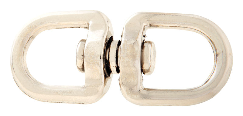 CAMPBELL - Campbell Nickel-Plated Forged Steel Double Eye Swivel 90 lb 2-11/16 in. L - Case of 10