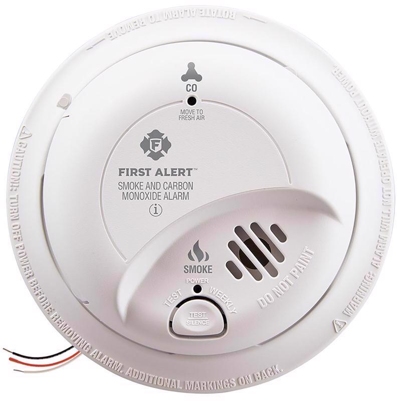 BRK - BRK Hard-Wired w/Battery Back-up Electrochemical/Ionization Smoke and Carbon Monoxide Detector [SC9120B]