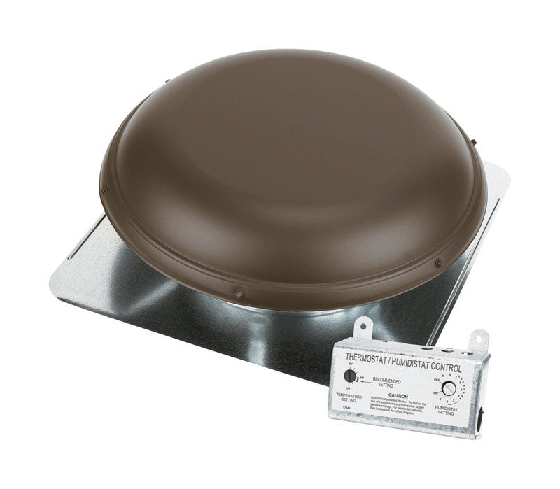 AIR VENT - Air Vent 26 in. H X 26 in. W X 9 in. L X 14.5 in. D Brown Steel Power Roof Ventilator