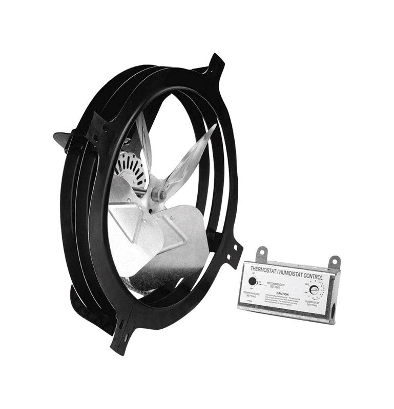 AIR VENT - Air Vent 18.3 in. H X 18.3 in. W X 7.5 in. L X 15 in. D Plastic/Steel Gable Mount Power Fan [53320]