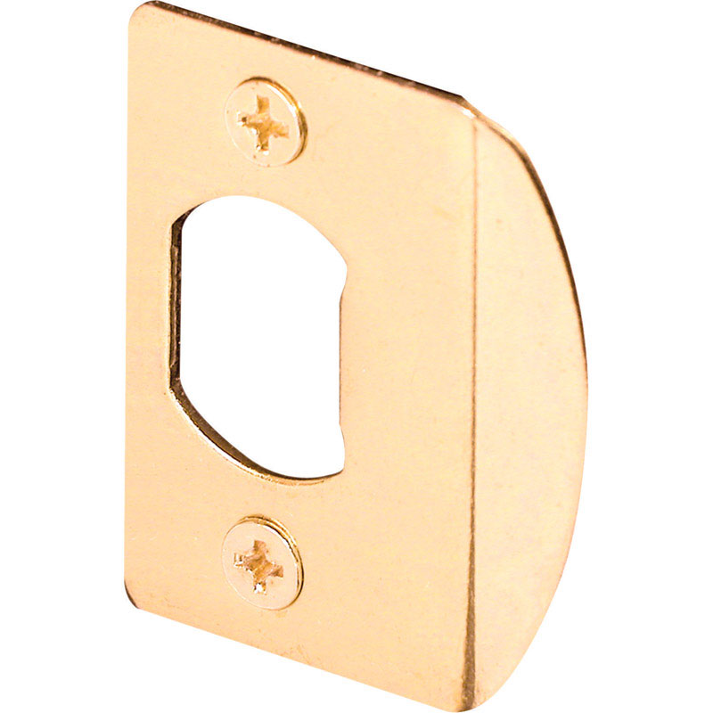 PRIME-LINE - Prime-Line 2.25 in. H X 1-5/8 in. L Brass-Plated Steel Latch Strike Plate [E 2307]