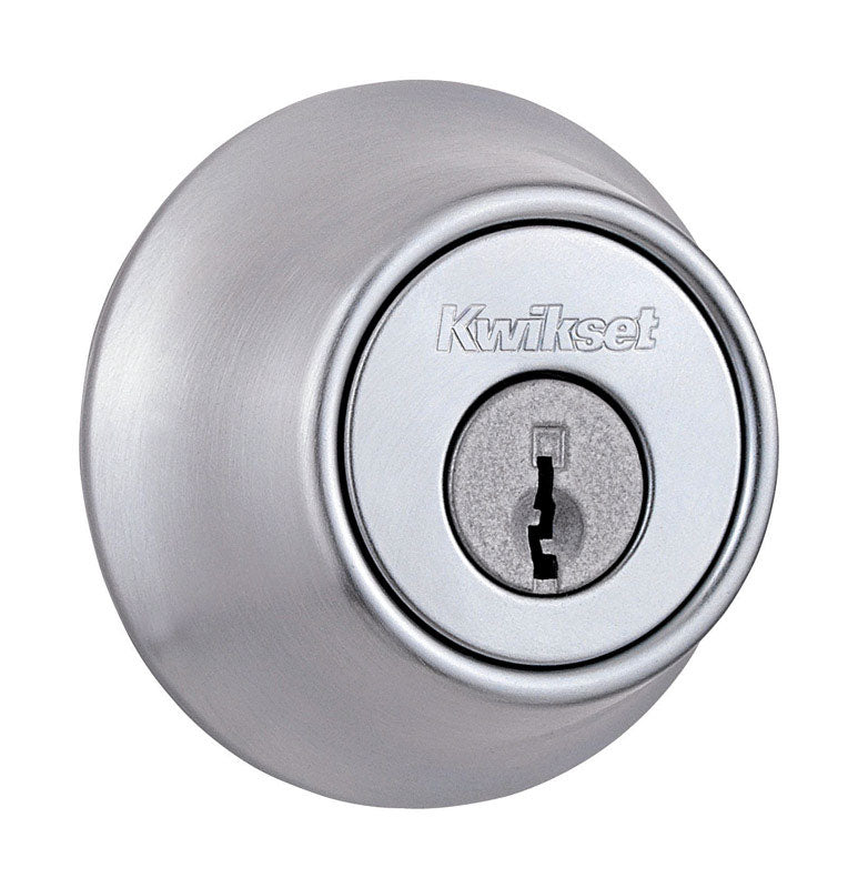 KWIKSET - Kwikset Satin Chrome Metal Deadbolt - Case of 3