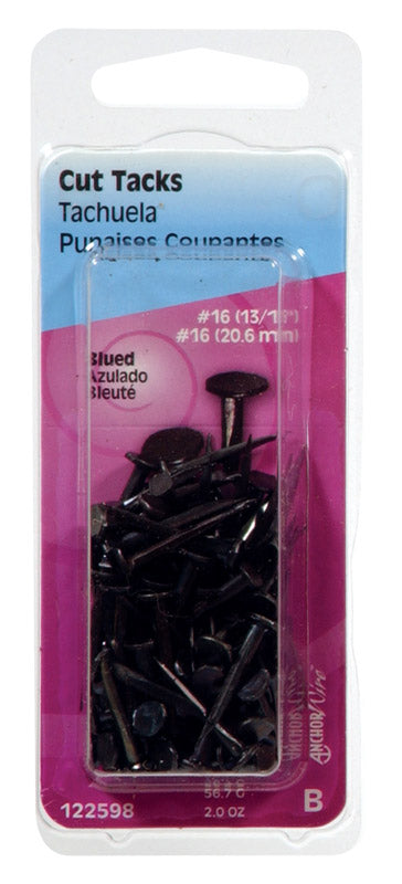 HILLMAN - Hillman No. 16 X 13/16 in. L Blue Steel Cut Tacks 2 pk - Case of 6