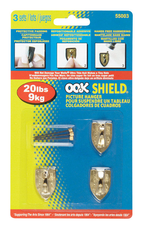 OOK - OOK Shield Picture Hanger 20 lb 3 pk