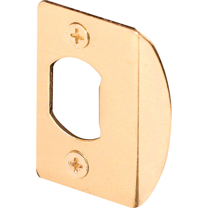 PRIME-LINE - Prime-Line 2.25 in. H X 1.43 in. L Brass-Plated Steel Latch Strike Plate