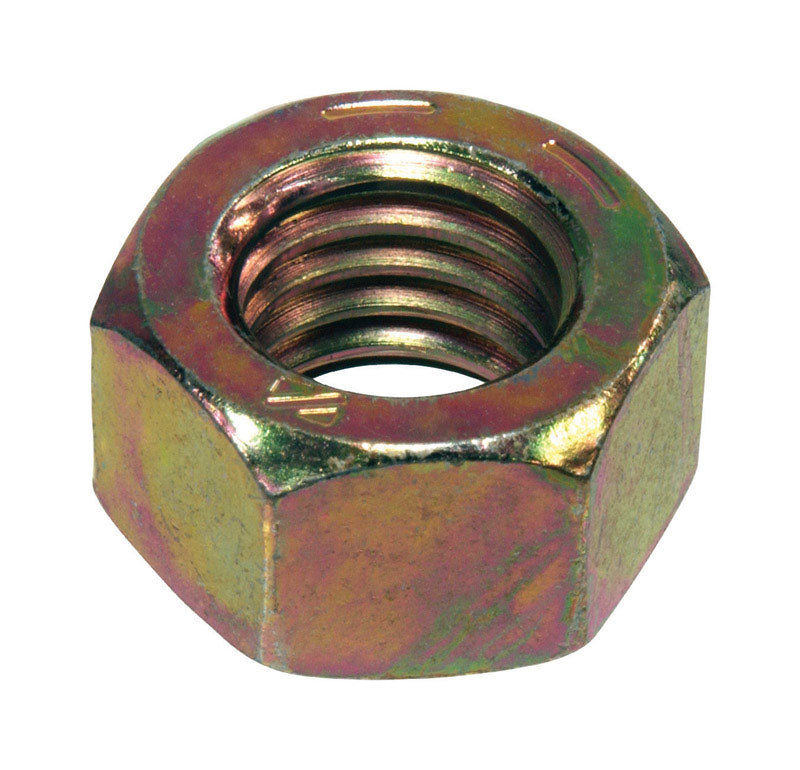 HILLMAN - Hillman 7/8 in. Zinc Dichromate Steel USS Hex Nut 10 pk