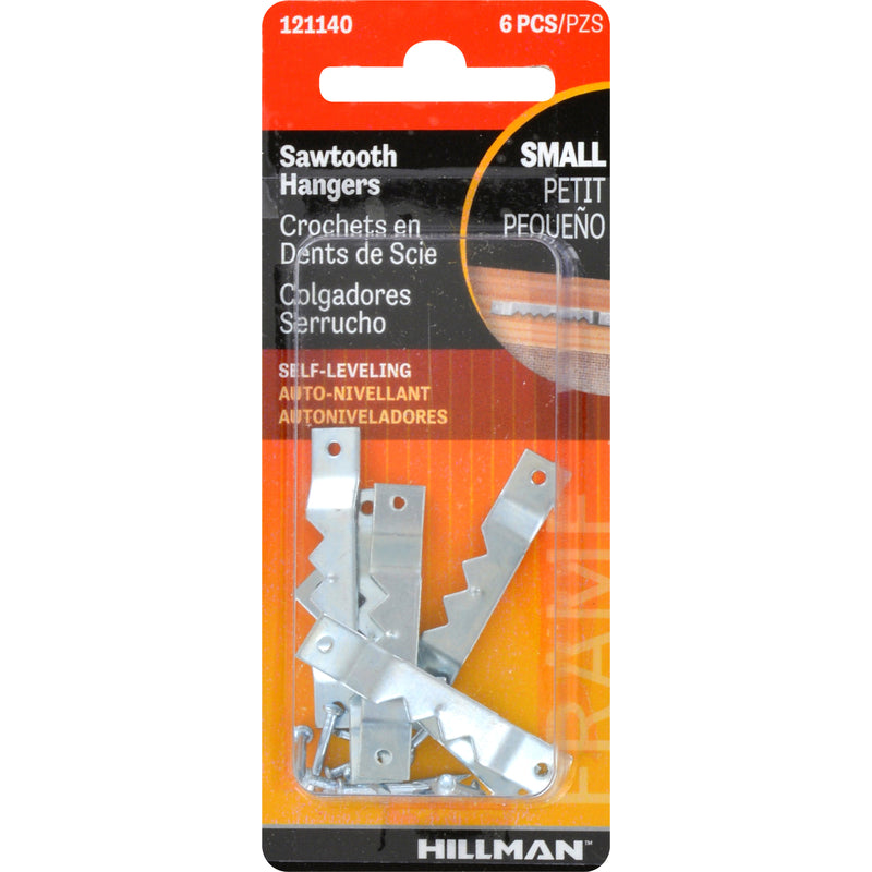 HILLMAN - Hillman AnchorWire Silver Small Self-Leveling Hanger 1 lb 6 pk - Case of 10