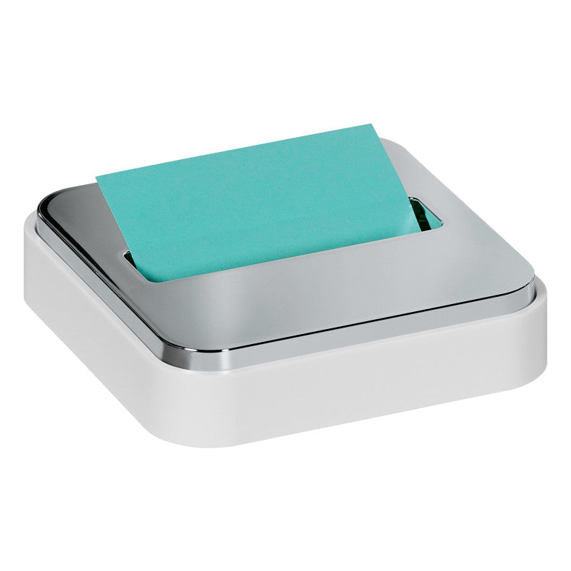 POST-IT - Note Dispenser for 3 in x 3 in Notes, White Base with Steel Top