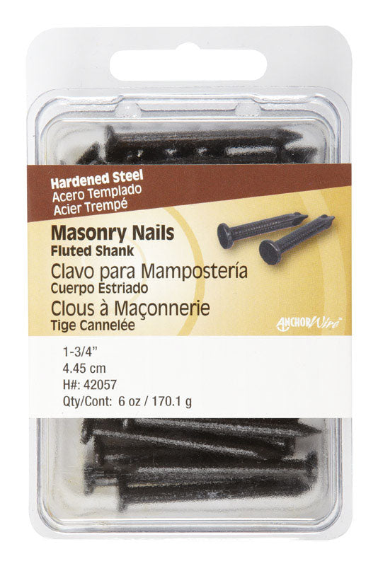 HILLMAN - Hillman 1-3/4 in. Masonry Steel Nail Flat Head - Case of 5