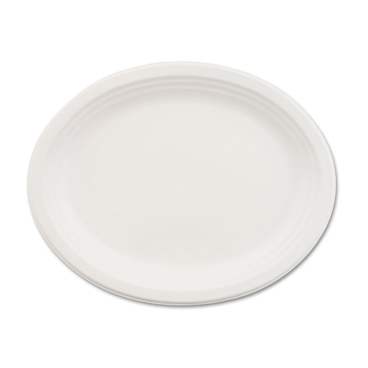 Chinet - Classic Paper Dinnerware, Oval Platter, 9.75 x 12.5, White, 500/Carton