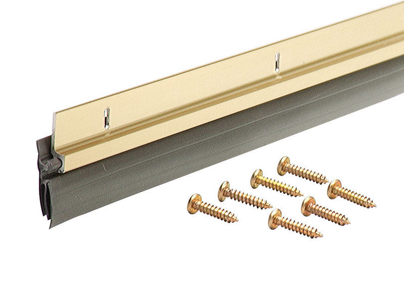 M-D - M-D Gold Aluminum/Vinyl Sweep For Doors 36 in. L X 1/8 in.