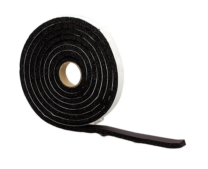 M-D - M-D Black Rubber Weather Stripping Tape For Windows 10 ft. L X 3/8 in.