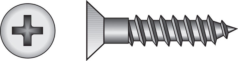 HILLMAN - Hillman No. 6 X 5/8 in. L Phillips Wood Screws 100 pk