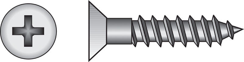 HILLMAN - Hillman No. 9 X 1-1/4 in. L Phillips Wood Screws 100 pk