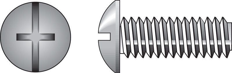 HILLMAN - Hillman No. 8-32 X 1-3/4 in. L Combination Truss Head Zinc-Plated Steel Machine Screws 100 pk