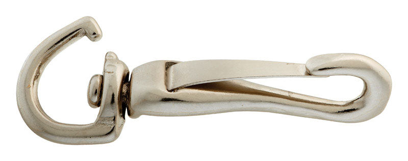 CAMPBELL CHAIN - Campbell 3/8 in. D X 2-1/2 in. L Nickel-Plated Iron Spring Snap 30 lb - Case of 10