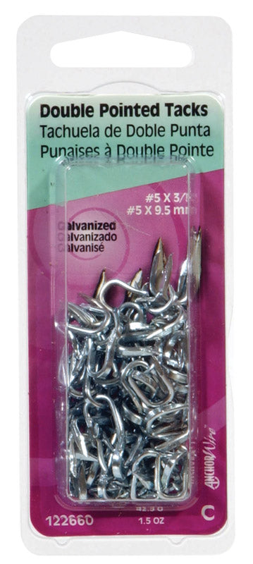 HILLMAN - Hillman No. 9 X 7/16 in. L Galvanized Steel Double Point Tacks 1.25 pk - Case of 6