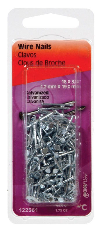 HILLMAN - Hillman 5/8 in. Wire Galvanized Steel Nail Flat Head - Case of 6