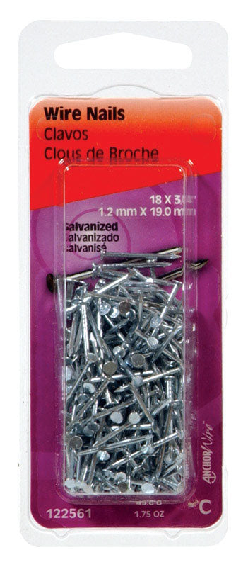 HILLMAN - Hillman 3/4 in. Wire Galvanized Steel Nail Flat Head - Case of 6