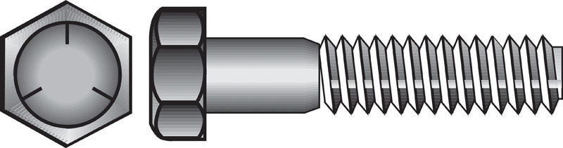 HILLMAN - Hillman 1/2 in. D X 10 in. L Heat Treated Zinc Steel Hex Head Cap Screw 25 pk