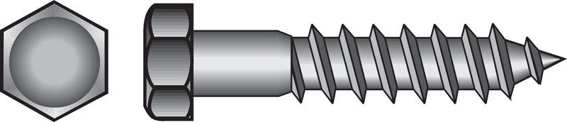 HILLMAN - Hillman 3/8 in. X 5-1/2 in. L Hex Zinc-Plated Steel Lag Screw 50 pk