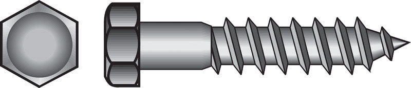 HILLMAN - Hillman 1/2 in. X 12 in. L Hex Zinc-Plated Steel Lag Screw 25 pk