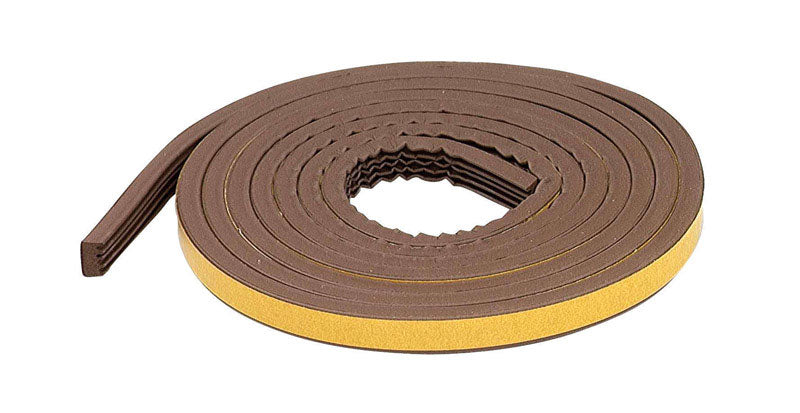 M-D - M-D Brown Rubber Weatherstrip For Doors and Windows 10 ft. L X 5/16 in.