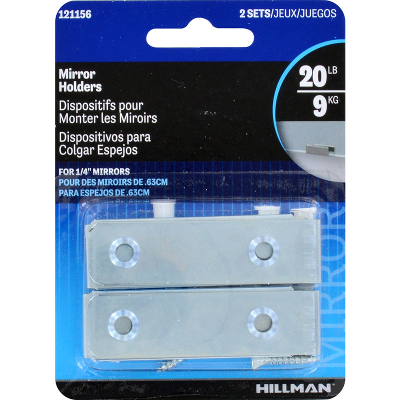 HILLMAN - Hillman AnchorWire Silver Hidden Mirror Holder 20 lb 2 pk - Case of 10 [121156]