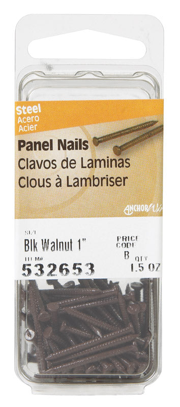 HILLMAN - Hillman 1 in. Panel Steel Nail Large Head - Case of 6 [532653]