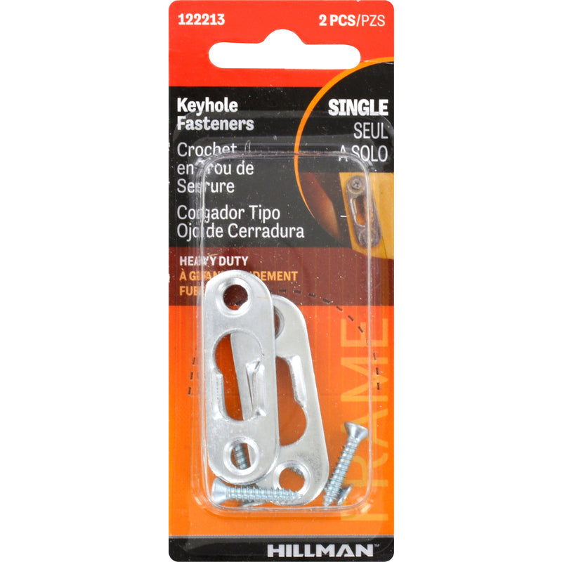 HILLMAN - Hillman AnchorWire Steel-Plated Keyhole Picture Hanger 20 lb 2 pk - Case of 10