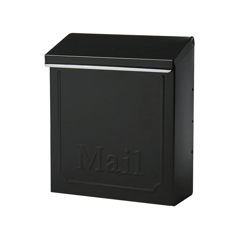 SOLAR GROUP - Gibraltar Mailboxes Townhouse Classic Galvanized Steel Wall Mount Black Mailbox [THVKB0AM]