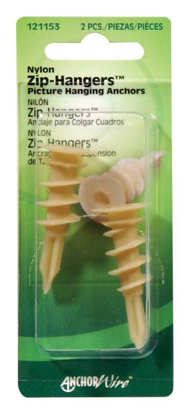 HILLMAN - Hillman Zip Hangers Large Picture Hanger 2 pk - Case of 10