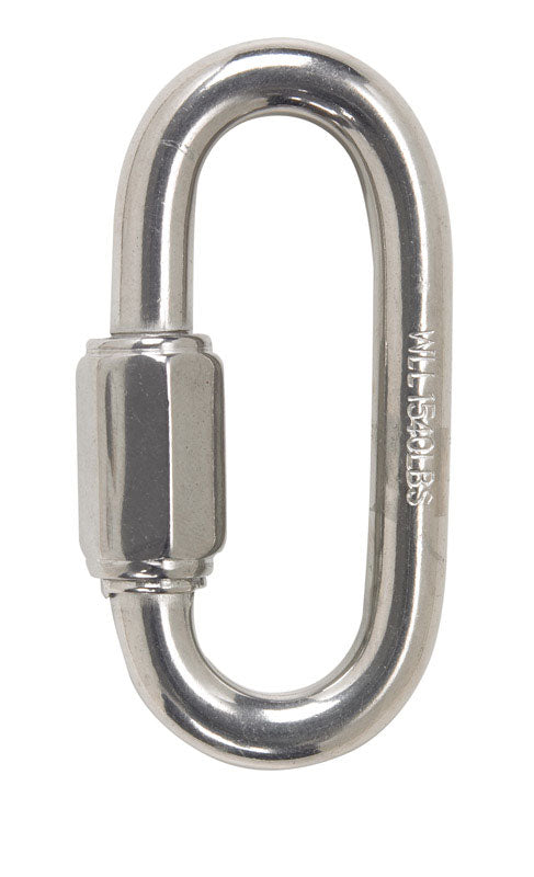 CAMPBELL CHAIN - Campbell Polished Stainless Steel Quick Link 1540 lb 3-1/4 in. L - Case of 10