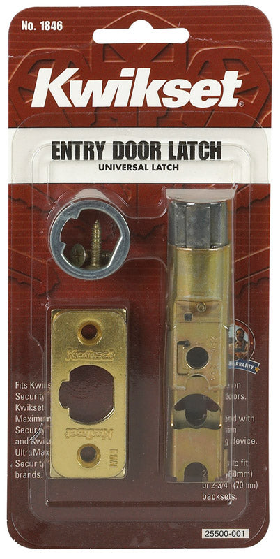 KWIKSET - Kwikset Bright Brass Gold Steel Entry Latch 1 pk