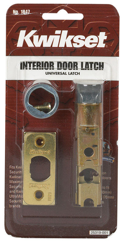 KWIKSET - Kwikset Bright Brass Gold Steel Door Latch 1 pk