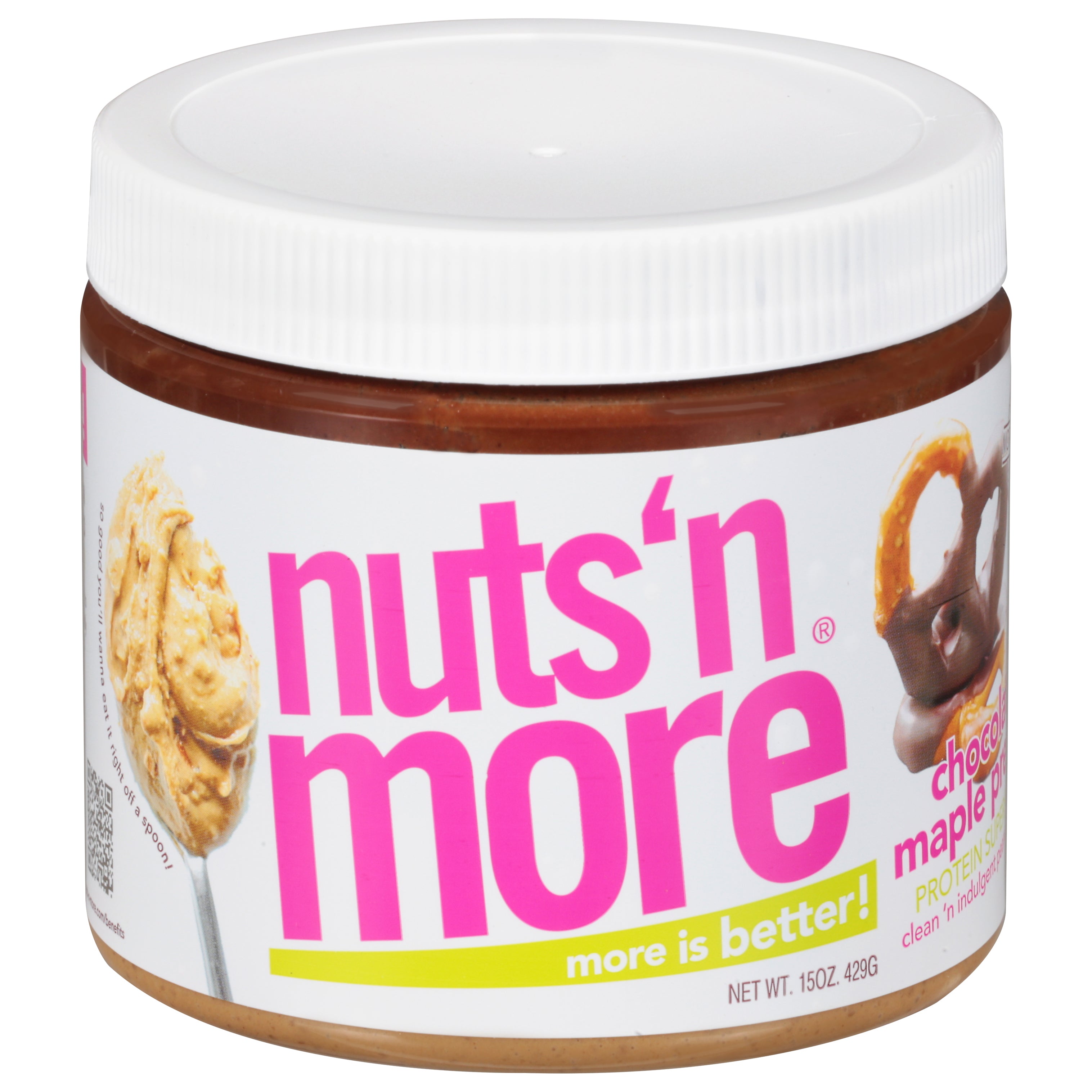 Nuts 'N More Chocolate Maple Pretzel Flavor Peanut Spread 15 oz - Case of 6