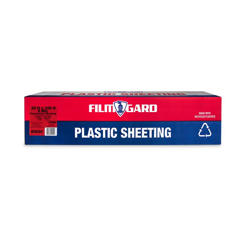 FILM-GARD - Film-Gard Plastic Sheeting 6 mil X 20 ft. W X 100 ft. L Polyethylene Black 1 pk