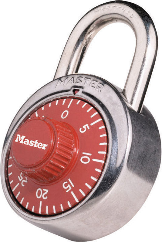 MASTERLOCK - Master Lock 2 in. H X 7/8 in. W X 1-7/8 in. L Steel 3-Dial Combination Padlock [1504D]