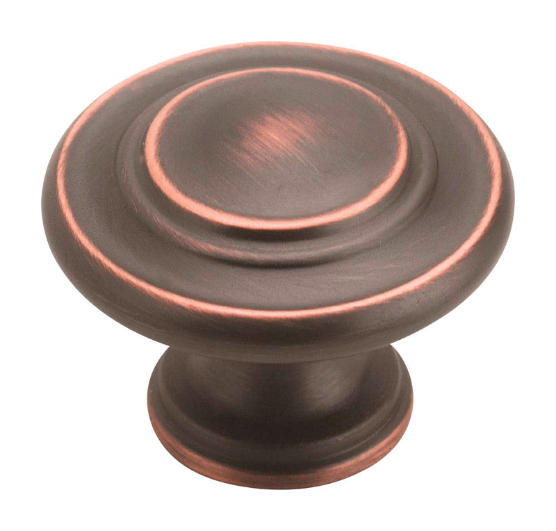 AMEROCK - Amerock Inspirations Round Cabinet Knob 1-1/4 in. D 1 in. Oil Rubbed Bronze 10 pk