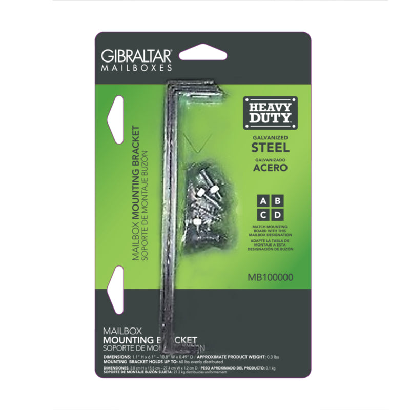 SOLAR GROUP - Gibraltar Mailboxes Silver Steel Mounting Hardware .074 Ga. 7.875 in. L